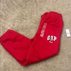 Gap Boy’s Red Disney Mickey Mouse Drawstring Sweatpants. Size M/10